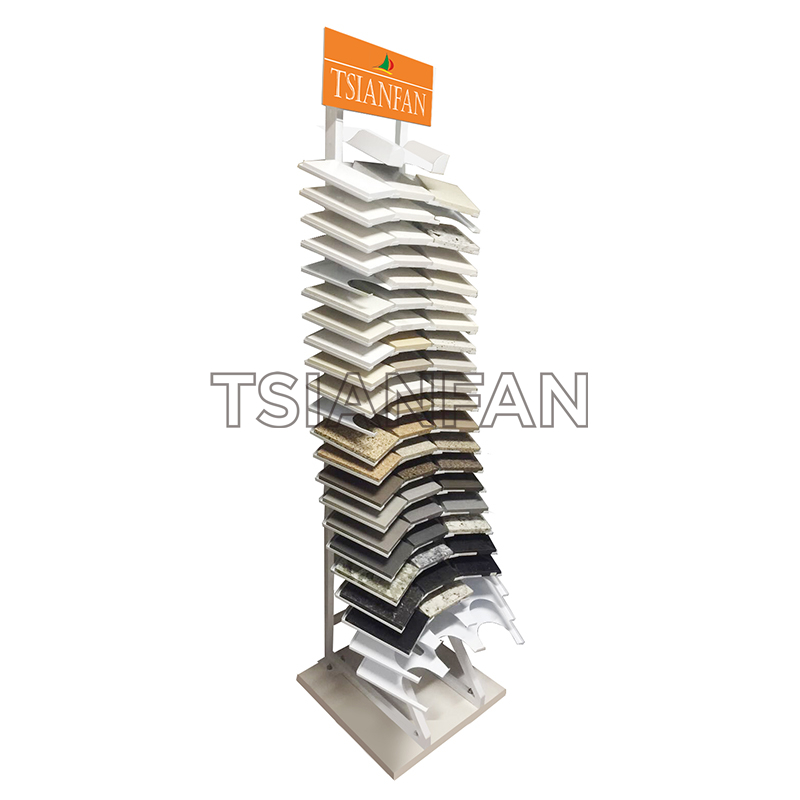 精品-人造石展廳架子-石英石落地架-鐵質(zhì)展架