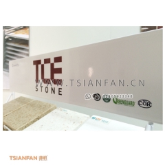 黑色鐵線-瓷磚臺(tái)面架-弧形石英石展示架