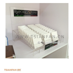 亞克力材質(zhì)-微晶石展架廠家-石英石大理石多片展架
