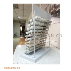黑色鐵線-瓷磚臺(tái)面架-弧形石英石展示架